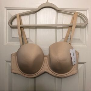 Joateay Strapless Bra Women’s Size 42C Beige Convertible Underwire